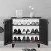 Παπουτσοθήκη-ντουλάπι Ronan pakoworld χρώμα wenge 70.5x35x66εκ ** Παπουτσοθήκη-ντουλάπι Ronan pakoworld χρώμα wenge 70.5x35x66εκ **