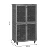 Παπουτσοθήκη-ντουλάπι Ronan pakoworld χρώμα wenge 70.5x35x122εκ **