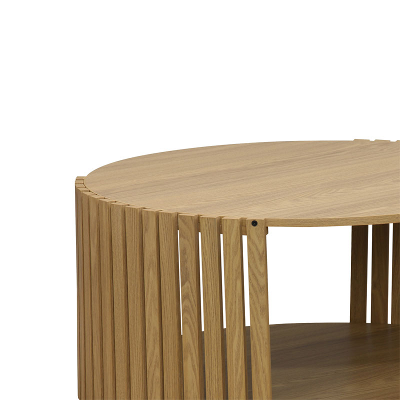 Τραπέζι σαλονιού Heavenly pakoworld MDF φυσικό Φ83x38εκ **