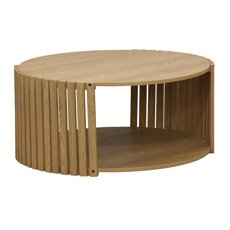 Τραπέζι σαλονιού Heavenly pakoworld MDF φυσικό Φ83x38εκ **