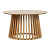 Τραπέζι σαλονιού Domonic pakoworld mdf/pw σε φυσική απόχρωση Φ80x45εκ **