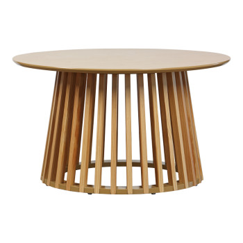 Τραπέζι σαλονιού Domonic pakoworld mdf/pw σε φυσική απόχρωση Φ80x45εκ **