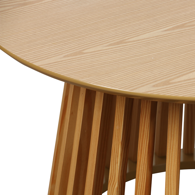 Τραπέζι σαλονιού Domonic pakoworld mdf/pw σε φυσική απόχρωση Φ80x45εκ **