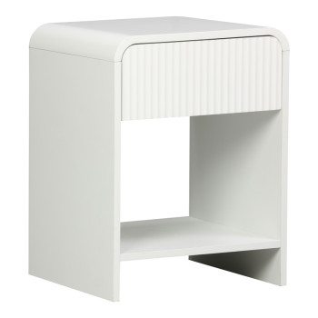 Κομοδίνο Lemperto pakoworld MDF σε λευκή απόχρωση 40x40x53εκ **