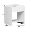 Κομοδίνο Lemperto pakoworld MDF σε λευκή απόχρωση 40x40x53εκ ** Κομοδίνο Lemperto pakoworld MDF σε λευκή απόχρωση 40x40x53εκ **
