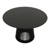 Τραπέζι Domonic pakoworld mdf σε μαύρη απόχρωση Φ120x75εκ ** Τραπέζι Domonic pakoworld mdf σε μαύρη απόχρωση Φ120x75εκ **