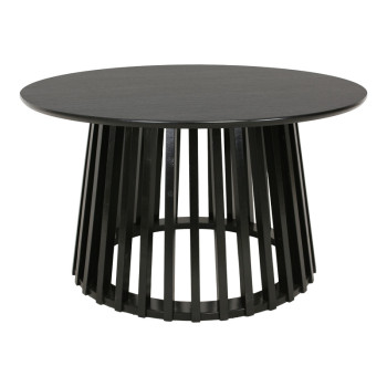 Τραπέζι σαλονιού Domonic pakoworld mdf σε μαύρη απόχρωση Φ80x45εκ **
