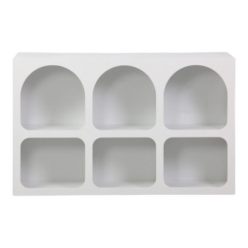 Μπουφές Emersi pakoworld με ράφια mdf σε λευκή απόχρωση 120x35x76εκ **