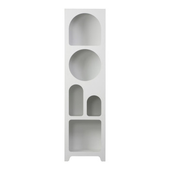 Βιβλιοθήκη Emersi pakoworld mdf σε λευκή απόχρωση 48x35x180εκ **