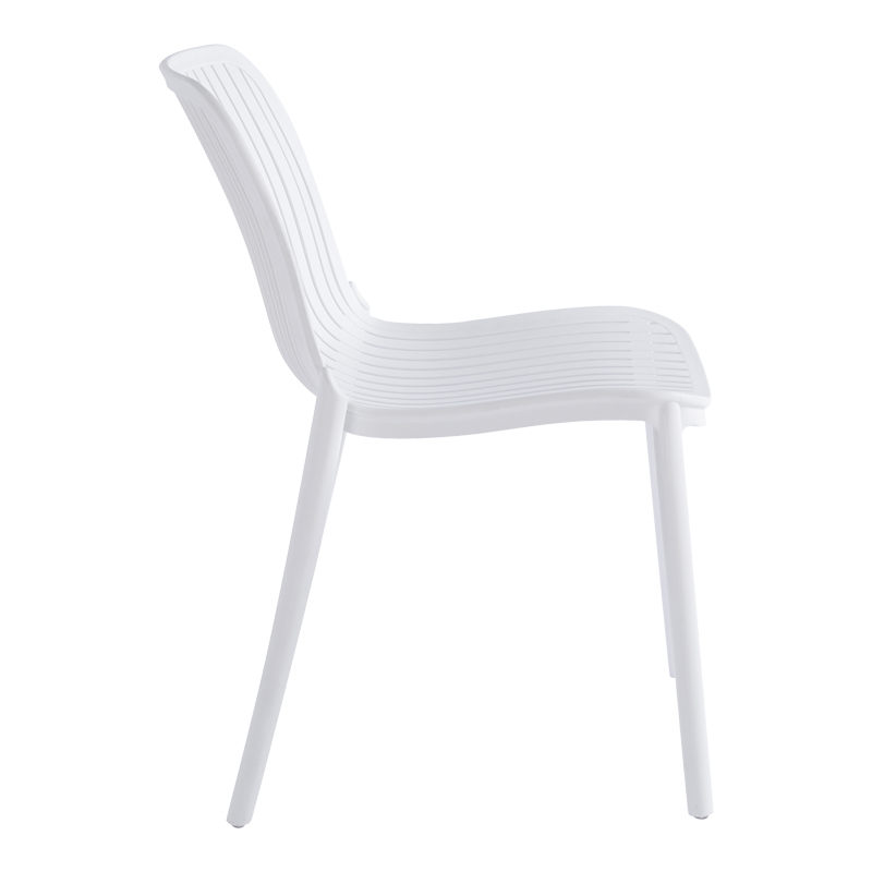 Καρέκλα Teragi στοιβαζόμενη pakoworld pp με UV protection λευκή 58x43.5x82εκ **