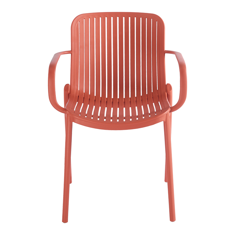 Πολυθρόνα Teragi στοιβαζόμενη pakoworld pp με UV protection terracotta 59x57x82εκ **
