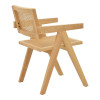 Πολυθρόνα Winslow pakoworld φυσικό rubberwood 52x59x79εκ **