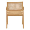 Πολυθρόνα Winslow pakoworld φυσικό rubberwood 52x59x79εκ **