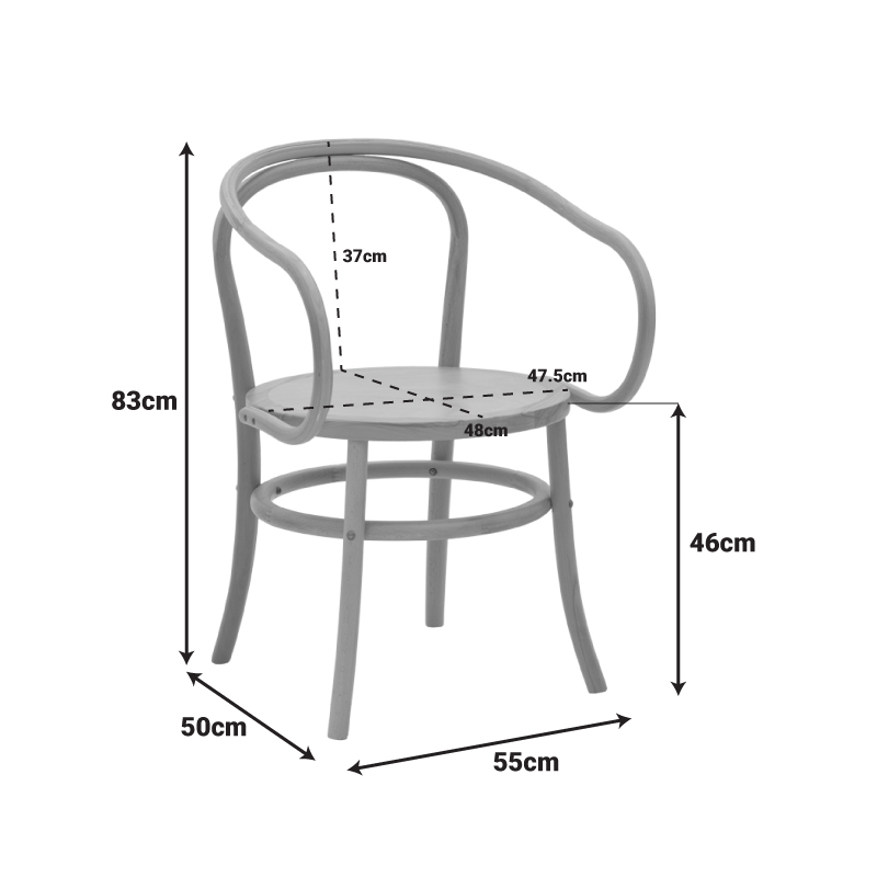 Πολυθρόνα Verfie pakoworld φυσικό ξύλο οξιάς 55x50x83εκ ** Πολυθρόνα Verfie pakoworld φυσικό ξύλο οξιάς 55x50x83εκ **