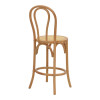 Σκαμπό μπαρ Thonet pakoworld φυσικό ξύλο οξιάς-έδρα φυσικό rattan 41x50x105εκ ** Σκαμπό μπαρ Thonet pakoworld φυσικό ξύλο οξιάς-έδρα φυσικό rattan 41x50x105εκ **