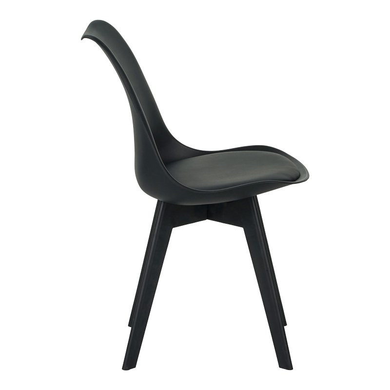 Καρέκλα Gaston I pakoworld PP-PU σε μαύρη απόχρωση 48.5x53.5x81.5εκ ** Καρέκλα Gaston I pakoworld PP-PU σε μαύρη απόχρωση 48.5x53.5x81.5εκ **