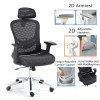 Καρέκλα γραφείου εργασίας Mergi pakoworld μαύρο mesh 62x63x120εκ ** Καρέκλα γραφείου εργασίας Mergi pakoworld μαύρο mesh 62x63x120εκ **