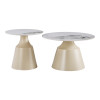 Τραπέζια σαλονιού Sculpt pakoworld σετ 2τεμ μέταλλο cappuccino- sintered stone λευκό μαρμάρου ** Τραπέζια σαλονιού Sculpt pakoworld σετ 2τεμ μέταλλο cappuccino- sintered stone λευκό μαρμάρου **