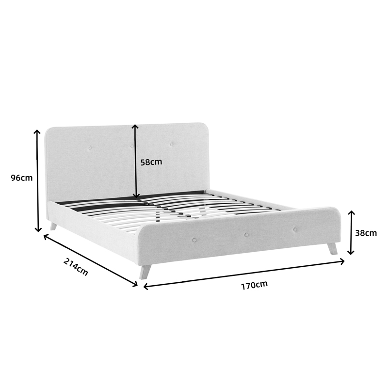Κρεβάτι διπλό Restel pakoworld ύφασμα γκρι-μπεζ 160x200εκ ** Κρεβάτι διπλό Restel pakoworld ύφασμα γκρι-μπεζ 160x200εκ **