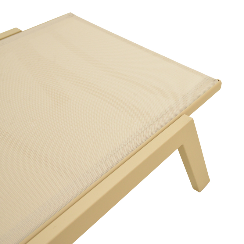Ξαπλώστρα Boka pakoworld αλουμίνιο cappuccino- textilene σε σαμπανί 60x192x31εκ ** Ξαπλώστρα Boka pakoworld αλουμίνιο cappuccino- textilene σε σαμπανί 60x192x31εκ **
