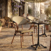 Πολυθρόνα Isaia pakoworld καρυδί αλουμίνιο-textilene χρυσό 57x57x83εκ ** Πολυθρόνα Isaia pakoworld καρυδί αλουμίνιο-textilene χρυσό 57x57x83εκ **