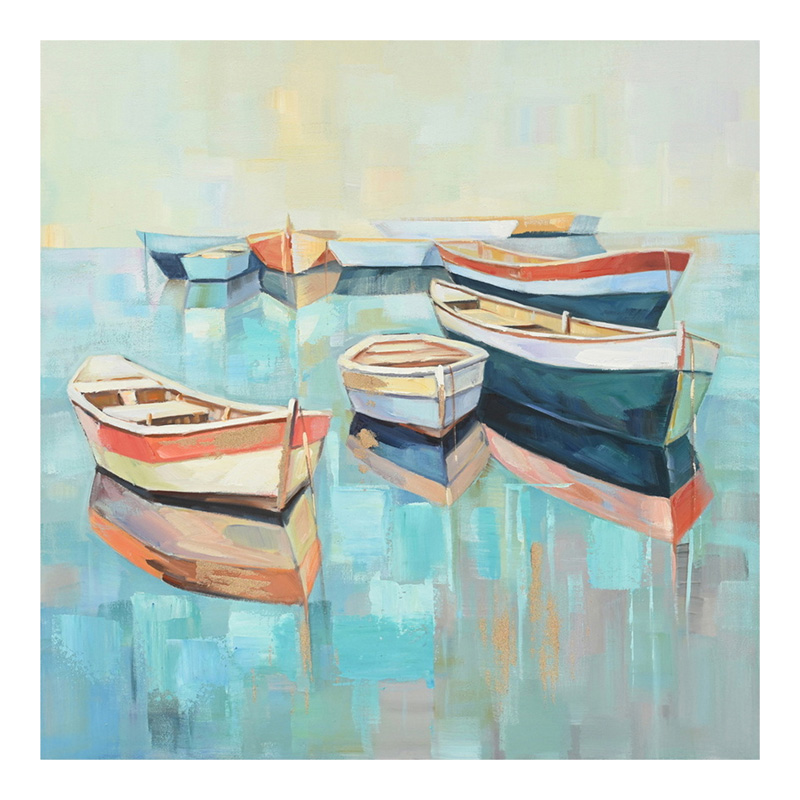 Πίνακας σε καμβά Boatty Ι Inart 100x3x100εκ ** Πίνακας σε καμβά Boatty Ι Inart 100x3x100εκ **