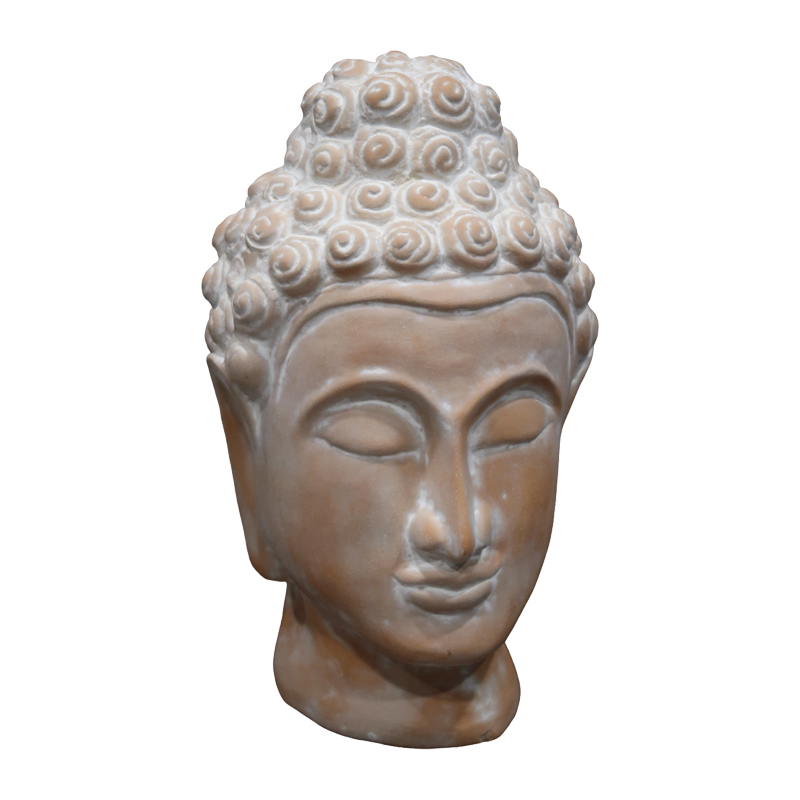 Επιτραπέζιο διακοσμητικό βούδας Rolia Inart γκρι terracotta 16x16x28εκ ** Επιτραπέζιο διακοσμητικό βούδας Rolia Inart γκρι terracotta 16x16x28εκ **