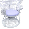 Πολυθρόνα Dorothy Inart με λευκό μαξιλάρι-λευκό rattan 115x53x147εκ ** Πολυθρόνα Dorothy Inart με λευκό μαξιλάρι-λευκό rattan 115x53x147εκ **
