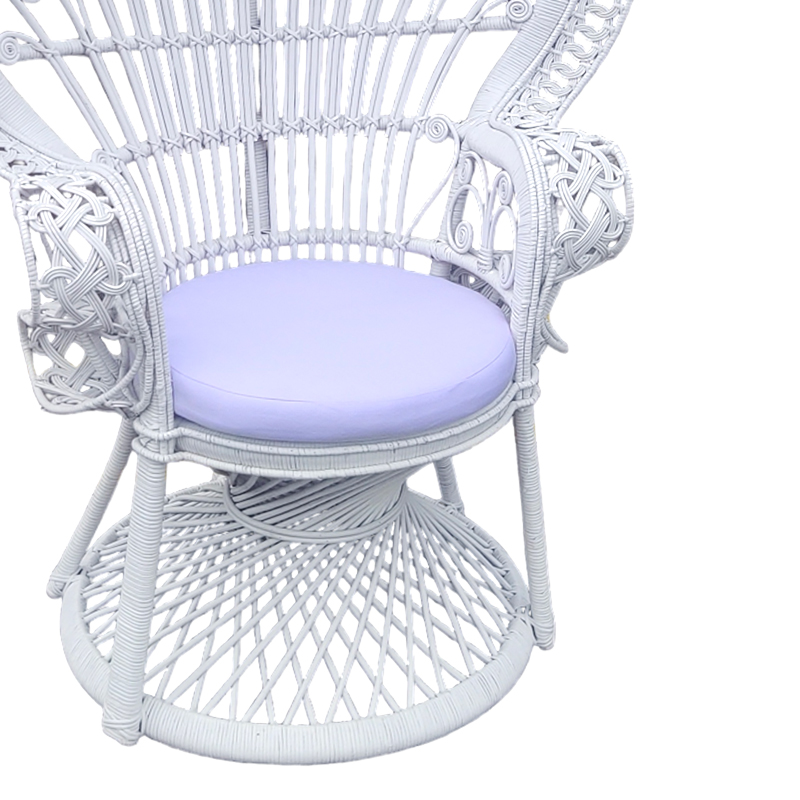 Πολυθρόνα Dorothy Inart με λευκό μαξιλάρι-λευκό rattan 115x53x147εκ ** Πολυθρόνα Dorothy Inart με λευκό μαξιλάρι-λευκό rattan 115x53x147εκ **