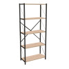 Βιβλιοθήκη Draizy pakoworld oak μελαμίνης-μαύρο μέταλλο 63x30x150εκ ** Βιβλιοθήκη Draizy pakoworld oak μελαμίνης-μαύρο μέταλλο 63x30x150εκ **