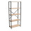 Βιβλιοθήκη Draizy pakoworld oak μελαμίνης-μαύρο μέταλλο 63x30x150εκ **