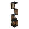 Ραφιέρα τοίχου Zigzag pakoworld oak-ανθρακί μελαμίνης 25x25x109εκ **