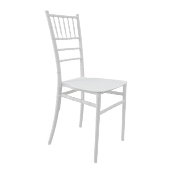 Καρέκλα Tiffany Ι pakoworld pp σε λευκή απόχρωση 38.5x46.5x87εκ **