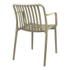 Πολυθρόνα Zoi pakoworld pp cappuccino 54x57.5x79εκ **