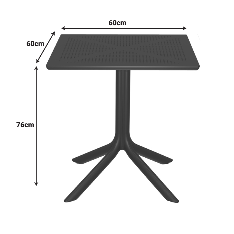 Τραπέζι Groovy pakoworld pp διατρητο σκούρο πράσινο 60x60x76εκ ** Τραπέζι Groovy pakoworld pp διατρητο σκούρο πράσινο 60x60x76εκ **