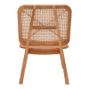Πολυθρόνα Viborg pakoworld φυσικό teak ξύλο-φυσικό rattan 60x75x87εκ **