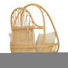 Κρεμαστή κούνια Jorg pakoworld φυσικό rattan-κρεμ μαξιλάρι 80x59x105εκ ** Κρεμαστή κούνια Jorg pakoworld φυσικό rattan-κρεμ μαξιλάρι 80x59x105εκ **