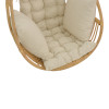 Κρεμαστή κούνια Jorg pakoworld φυσικό rattan-κρεμ μαξιλάρι 80x59x105εκ ** Κρεμαστή κούνια Jorg pakoworld φυσικό rattan-κρεμ μαξιλάρι 80x59x105εκ **