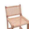 Σκαμπό μπαρ μεσαίου ύψους Sponze pakoworld teak ξύλο-φυσικό rattan σε φυσική απόχρωση 40x47x89εκ **