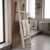 Σκάλα Morjeve pakoworld teak ξύλο σε white wash απόχρωση 45x6x150εκ **