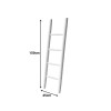 Σκάλα Morjeve pakoworld teak ξύλο σε white wash απόχρωση 45x6x150εκ **
