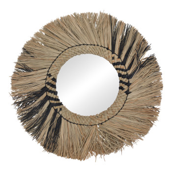 Καθρέπτης Cielro Inart mendong σε φυσική απόχρωση Φ42x6εκ ** Καθρέπτης Cielro Inart mendong σε φυσική απόχρωση Φ42x6εκ **