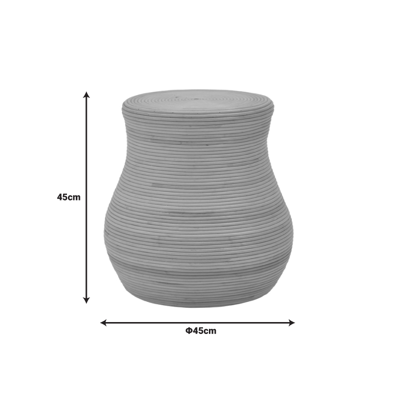 Σκαμπό Bulaten Inart rattan σε φυσική απόχρωση Φ45x45εκ ** Σκαμπό Bulaten Inart rattan σε φυσική απόχρωση Φ45x45εκ **