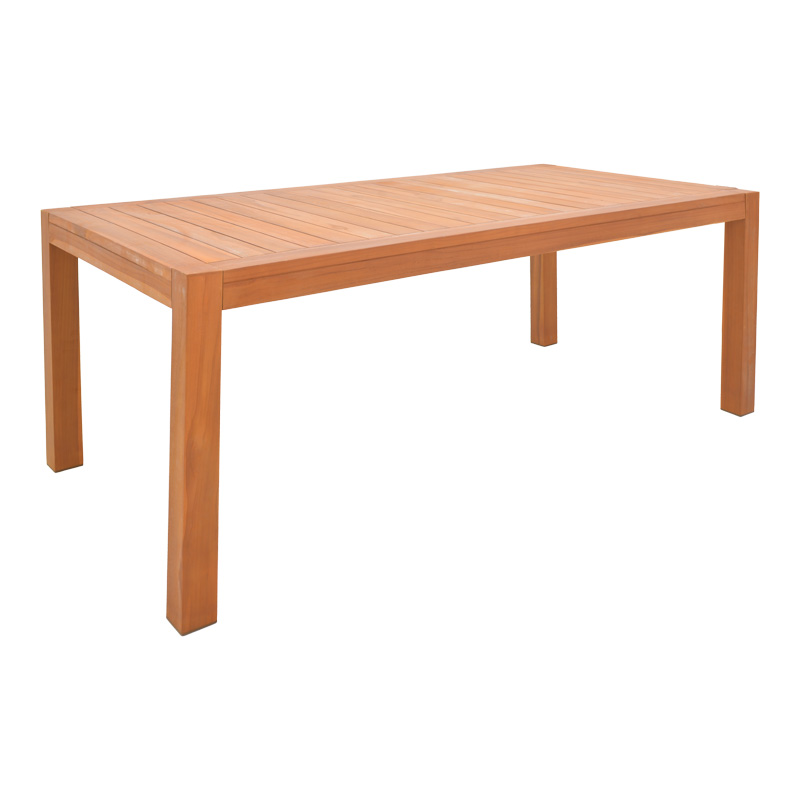Τραπέζι Vocaly pakoworld teak ξύλο σε φυσική απόχρωση 200x100x75εκ **