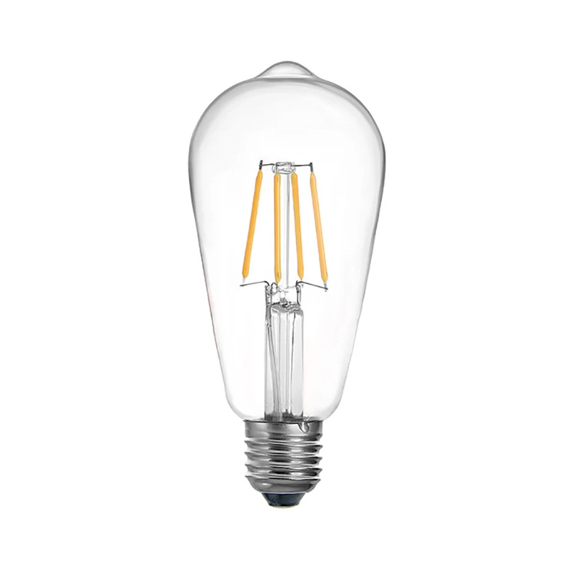 Λαμπτήρας LED ST64 Bulb pakoworld 4W 3000K E27 2700K clear ** Λαμπτήρας LED ST64 Bulb pakoworld 4W 3000K E27 2700K clear **