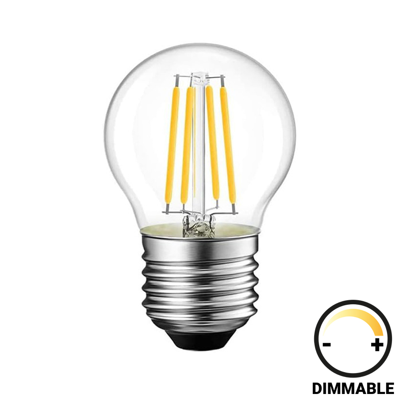 Λαμπτήρας LED G45 Bulb pakoworld dimmable 4W E27 clear ** Λαμπτήρας LED G45 Bulb pakoworld dimmable 4W E27 clear **