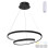 Φωτιστικό οροφής Rexon pakoworld led μέταλλο μαύρο Φ49x12εκ **