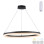 Φωτιστικό οροφής Nebrian pakoworld led μέταλλο μαύρο Φ60x15εκ **