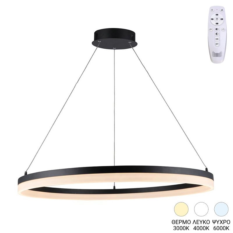 Φωτιστικό οροφής Nebrian pakoworld led μέταλλο μαύρο Φ60x15εκ ** Φωτιστικό οροφής Nebrian pakoworld led μέταλλο μαύρο Φ60x15εκ **