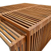 Τραπέζι Tinnie I pakoworld σετ 2τεμ teak ξύλο σε φυσική απόχρωση **